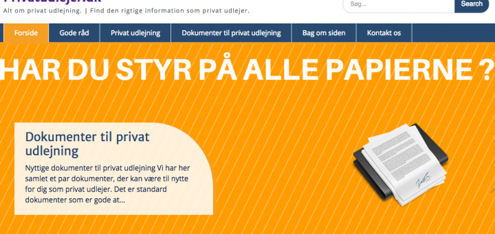 Privatudlejer.dk - find alt hvad du skal bruge til privat udlejning.